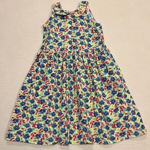 Vintage Hanna Andersson Girls Floral Sundress 14/16 US 160 CM Cotton USA Made